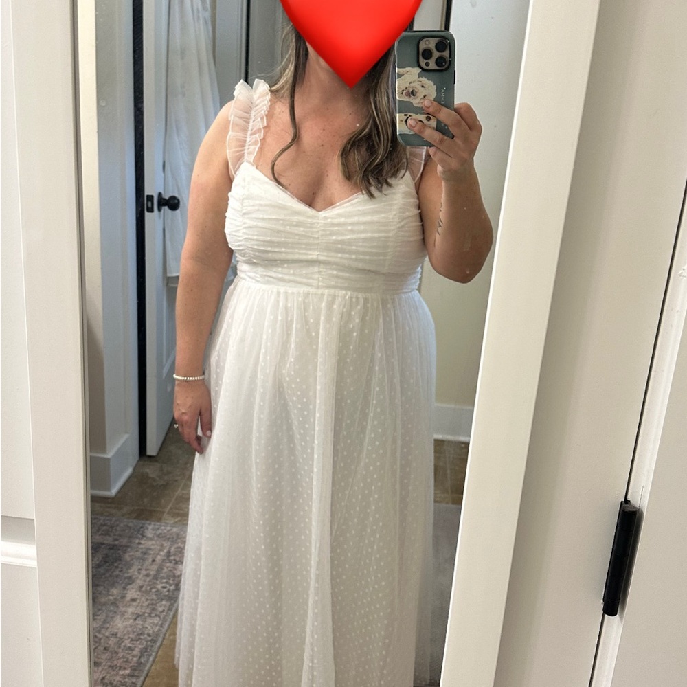 White Swiss Dot Dress